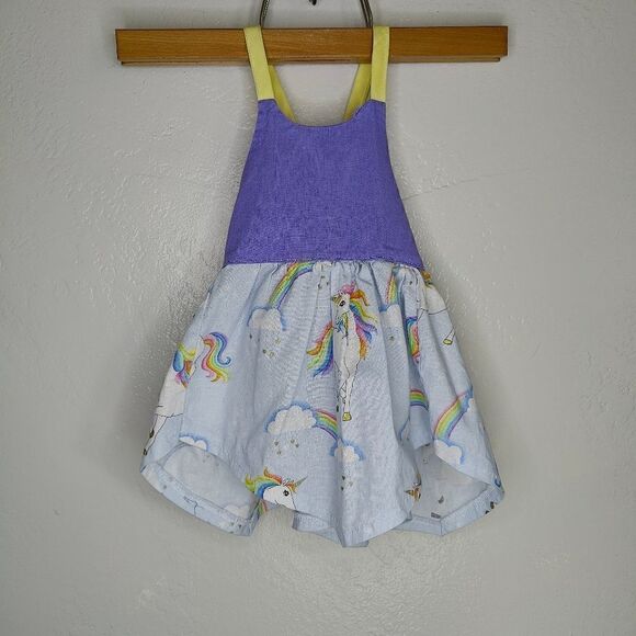 2 Lil Buggs Handmade Unicorn Baby Dress - Picture 2 of 14
